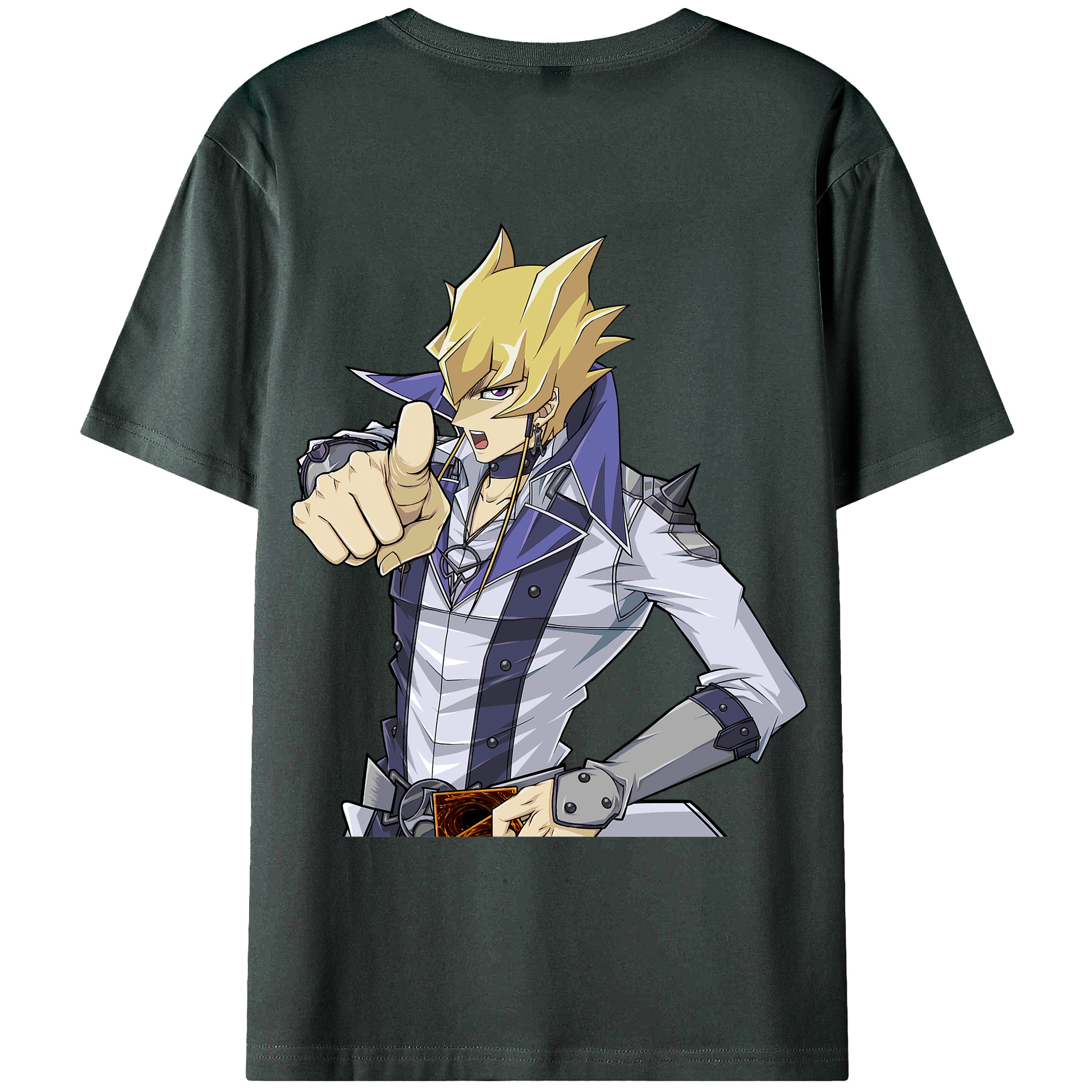 （画像用） 遊☆戯☆王 Yu-Gi-Oh! 綿100％ メンズ半袖Tシャツ（バックプリント） 通気性